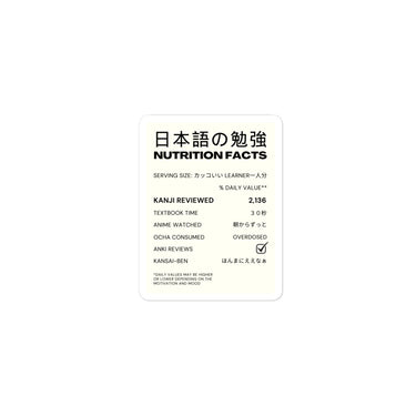 Daily Serving of Japanese for Learners Sticker